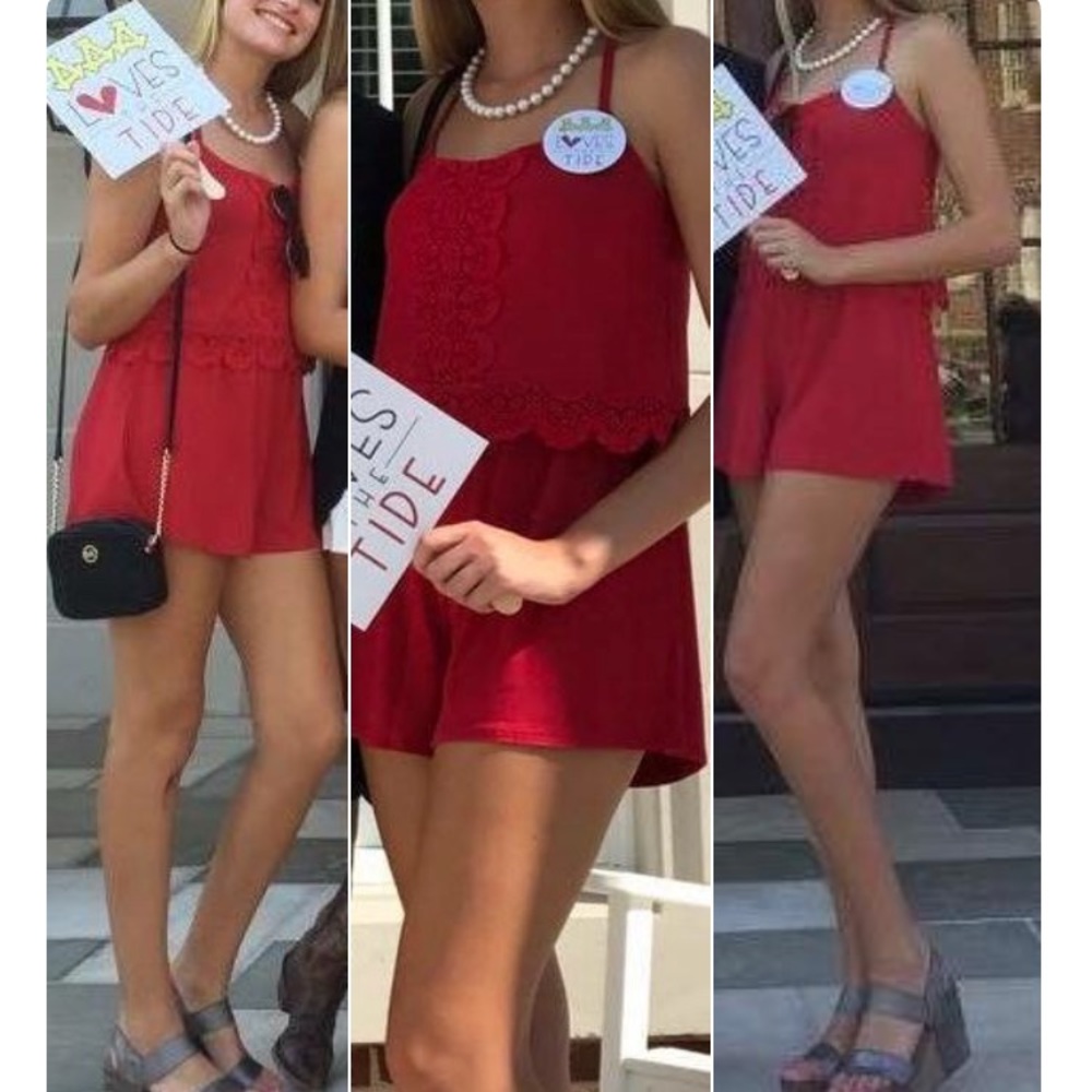 red romper